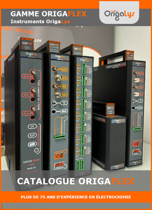 Brochure Orgailys pour l'instrument d'analyse électrochimiques Origaflex