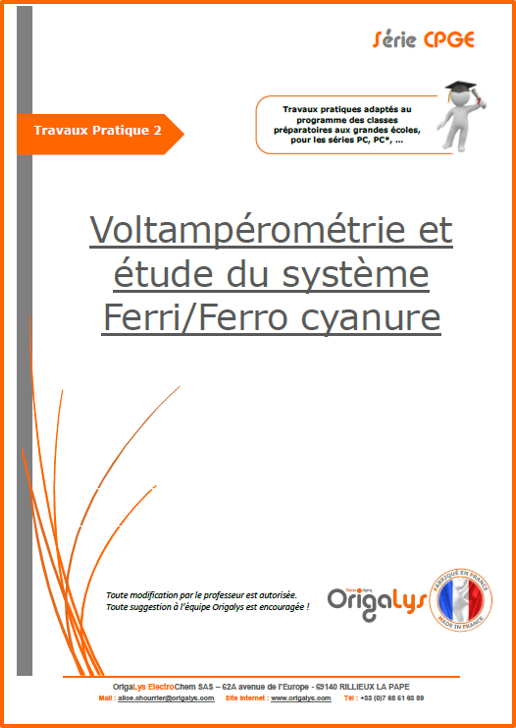 intensity-potential curve of Ferri/Ferrate Cyanide application note